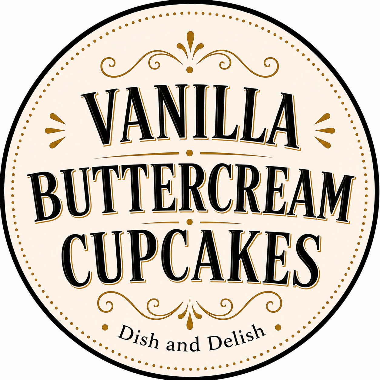 Vanilla Buttercream Cupcakes product label